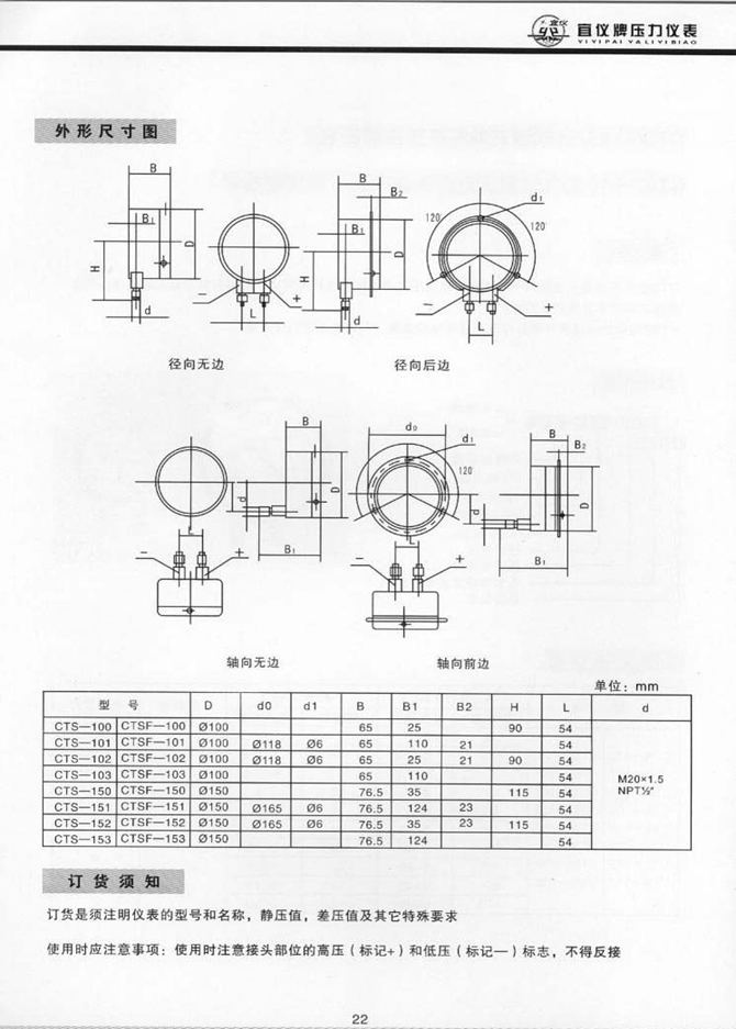 CTS型高靜壓高差壓差壓表(圖2) CTS型高靜壓高差壓差壓表(圖2)